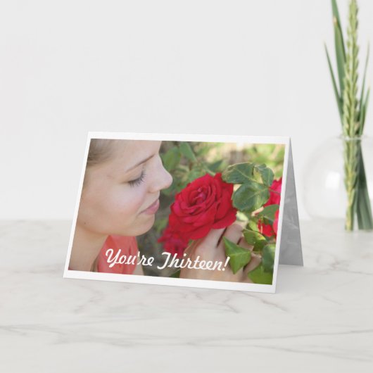 Verjaardag - u bent Dertien! Kaart (Voorkant)