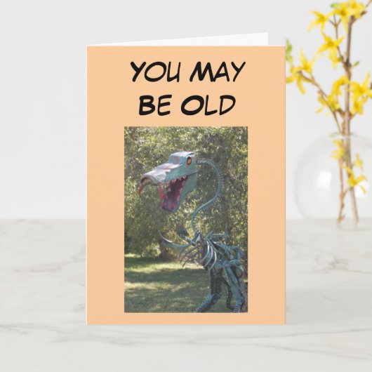 Verjaardag - u mag Oud zijn Kaart (Gele Bloem)