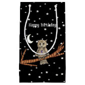 Verjaardag Uil Crystal Ketting Branch Moon Stars Klein Cadeauzakje (Voorkant)