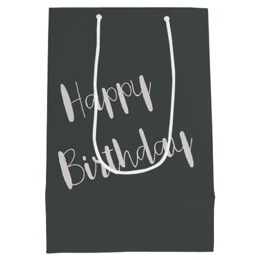 Verjaardag Uil Op Omheining Post Medium Cadeauzakje (Achterkant)