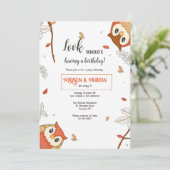 Verjaardag Uilen Kaart (Staand voorkant)