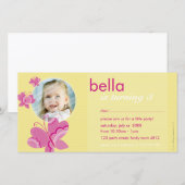 VERJAARDAG UITNODIGEN FOTOKAART :: flutterbybutter (Voorkant / Achterkant)