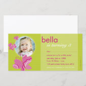 VERJAARDAG UITNODIGEN FOTOKAART :: flutterbybutter (Voorkant / Achterkant)