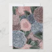 Verjaardag Uitnodigen in Deep Hued Florals Kaart (Achterkant)