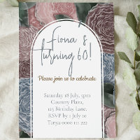Verjaardag Uitnodigen in Deep Hued Florals