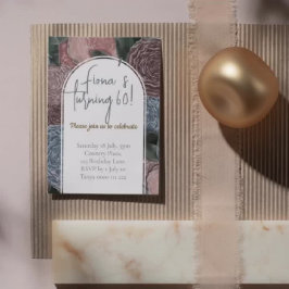 Verjaardag Uitnodigen in Deep Hued Florals Kaart