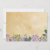 Verjaardag uitnodiging Briefkaart Paarse Lila Uitn (Achterkant)