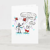 VERJAARDAG UITNODIGING door Emi Boz / Gus Fink (Voorkant)