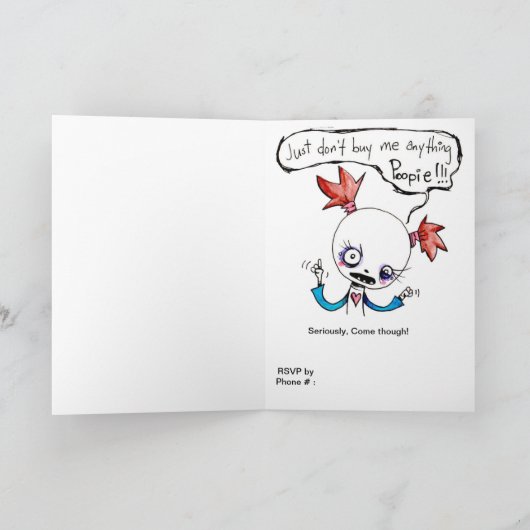 VERJAARDAG UITNODIGING door Emi Boz / Gus Fink (Binnen)