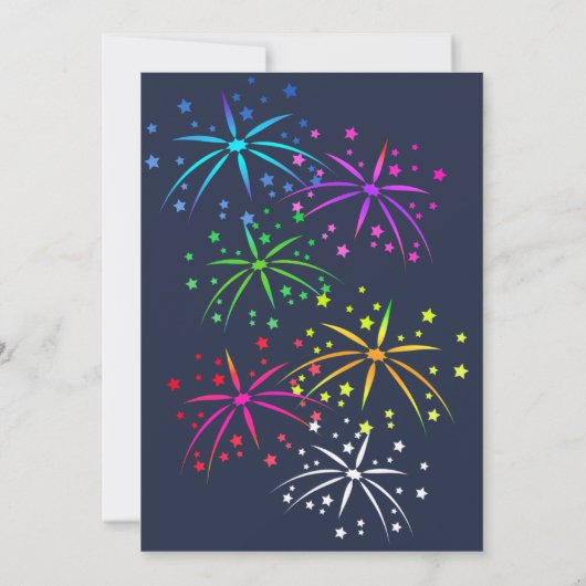 Verjaardag uitnodiging Elegant Navy Blue 40th Gold (Achterkant)