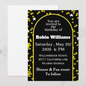 verjaardag uitnodiging | elegante partij (Voorkant / Achterkant)