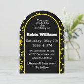 verjaardag uitnodiging | elegante partij (Staand voorkant)