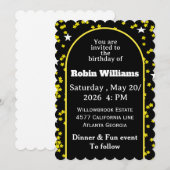 verjaardag uitnodiging | elegante partij (Voorkant / Achterkant)