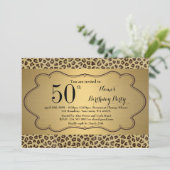 Verjaardag Uitnodiging Elke leeftijd, Cheetah, bet (Staand voorkant)
