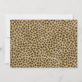 Verjaardag Uitnodiging Elke leeftijd, Cheetah, bet (Achterkant)
