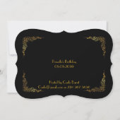 Verjaardag Uitnodiging, elke leeftijd, Gatsby stij Kaart (Achterkant)