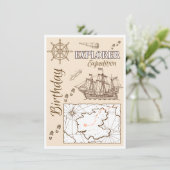 Verjaardag Uitnodiging Explorer Expedition (Staand voorkant)