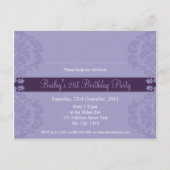 VERJAARDAG UITNODIGING:: finesse 3 Uitnodiging Briefkaart (Achterkant)