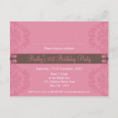 VERJAARDAG UITNODIGING:: finesse 4 Uitnodiging Briefkaart (Achterkant)