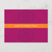 VERJAARDAG UITNODIGING:: finesse 5 Uitnodiging Briefkaart (Voorkant)