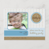 VERJAARDAG UITNODIGING:: fizz - boy Uitnodiging Briefkaart (Voorkant)