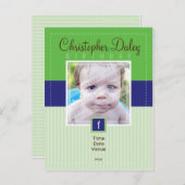 VERJAARDAG UITNODIGING:: gestikt - boy1 Uitnodiging Briefkaart (Voorkant / Achterkant)