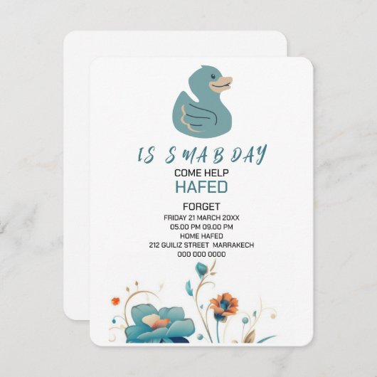 Verjaardag Uitnodiging Grappige Verjaardag Uitnodi (Voorkant / Achterkant)