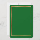 Verjaardag uitnodiging, grote Gatsby, goud, groen Kaart (Achterkant)
