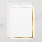 Verjaardag uitnodiging, grote Gatsby, goud, wit Kaart (Achterkant)