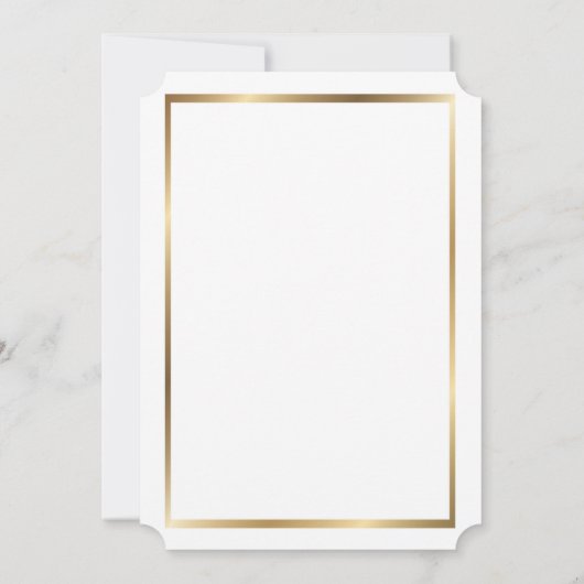 Verjaardag uitnodiging, grote Gatsby, goud, wit Kaart (Achterkant)