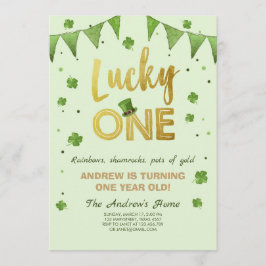 Verjaardag uitnodiging Lucky One Eerste Verjaardag