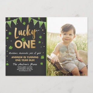 Verjaardag uitnodiging Lucky One Eerste Verjaardag