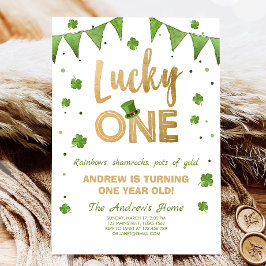 Verjaardag uitnodiging Lucky One Eerste Verjaardag