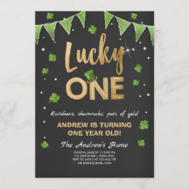 Verjaardag uitnodiging Lucky One Eerste Verjaardag
