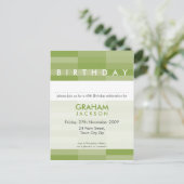 VERJAARDAG UITNODIGING:: modern rechthoekig paneel Uitnodiging Briefkaart (Staand voorkant)