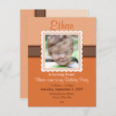 VERJAARDAG UITNODIGING:: mooi 6 Uitnodiging Briefkaart (Voorkant / Achterkant)