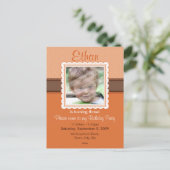 VERJAARDAG UITNODIGING:: mooi 6 Uitnodiging Briefkaart (Staand voorkant)