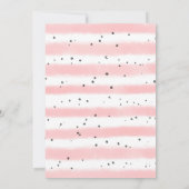 Verjaardag Uitnodiging - Roze 1e Verjaardag (Achterkant)