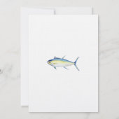 Verjaardag Uitnodiging Tonijn illustratie (Achterkant)