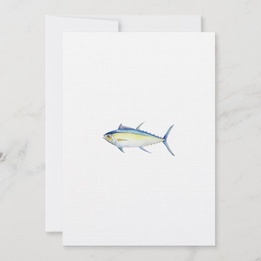 Verjaardag Uitnodiging Tonijn illustratie (Achterkant)