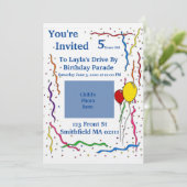 Verjaardag uitnodiging voor kind (Staand voorkant)