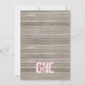 Verjaardag Uitnodiging voor Meisje, Shabby Chic, R (Achterkant)