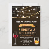 Verjaardag uitnodiging voor wijn voor volwassenen (Voorkant)