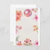 Verjaardag uitnodigingsbrieven en papier save the date (Voorkant / Achterkant)