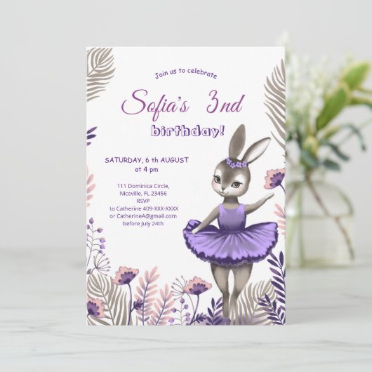 Verjaardag uitnodigingskaart. save the date (Staand voorkant)