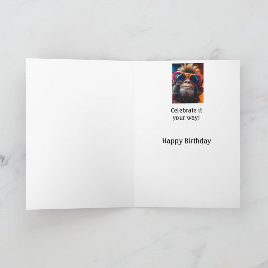 Verjaardag Uniek Een van een soort persoon Humor Kaart (Binnen)