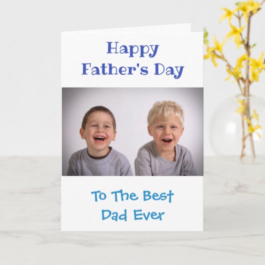 Verjaardag Vader Aller Beste Papa Ooit Foto van de Kaart (Gele Bloem)