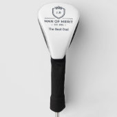 Verjaardag Vader Initiaal Naam Man Van Verdienste Golfheadcover (Voorkant)