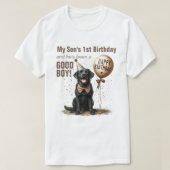 Verjaardag Vader Zwart Lab Custom T-shirt (Design voorkant)