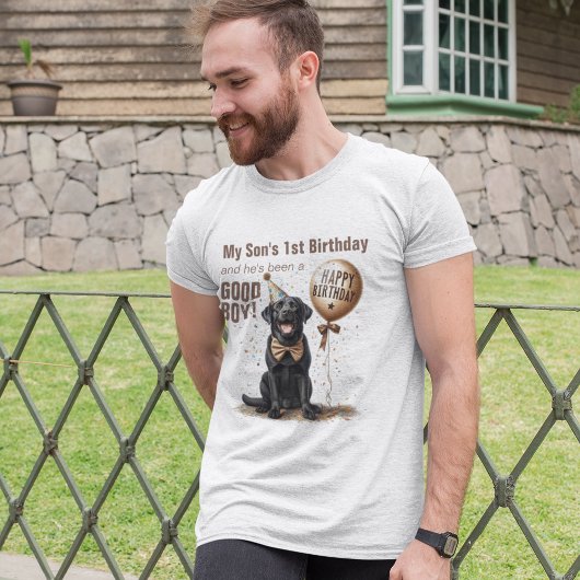 Verjaardag Vader Zwart Lab Custom T-shirt